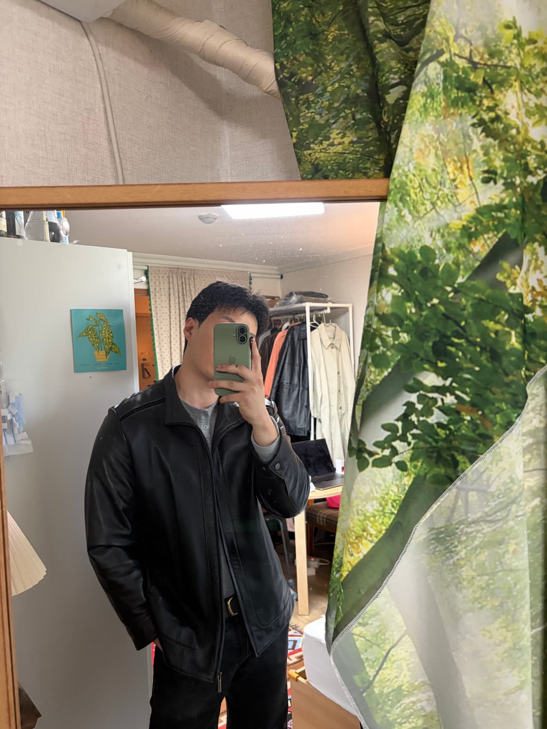 100-105) 램스킨 레이서 양가죽 자켓  상품이미지4