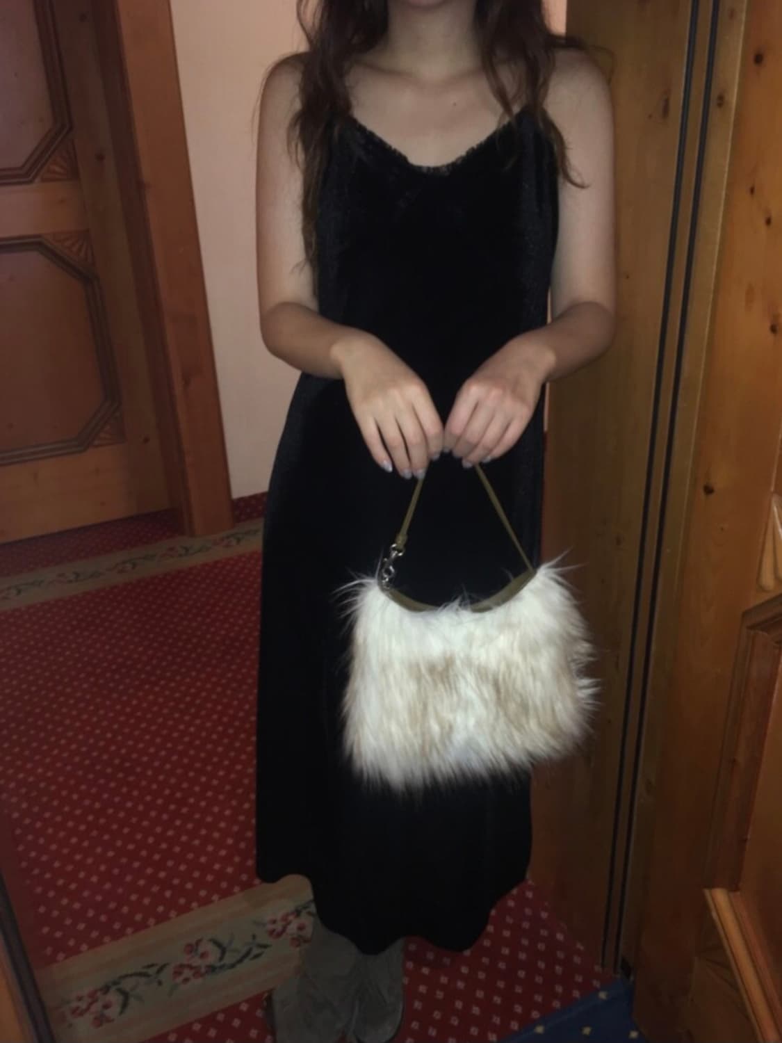 오트앤드 클래식 벨벳 원피스 상품이미지2