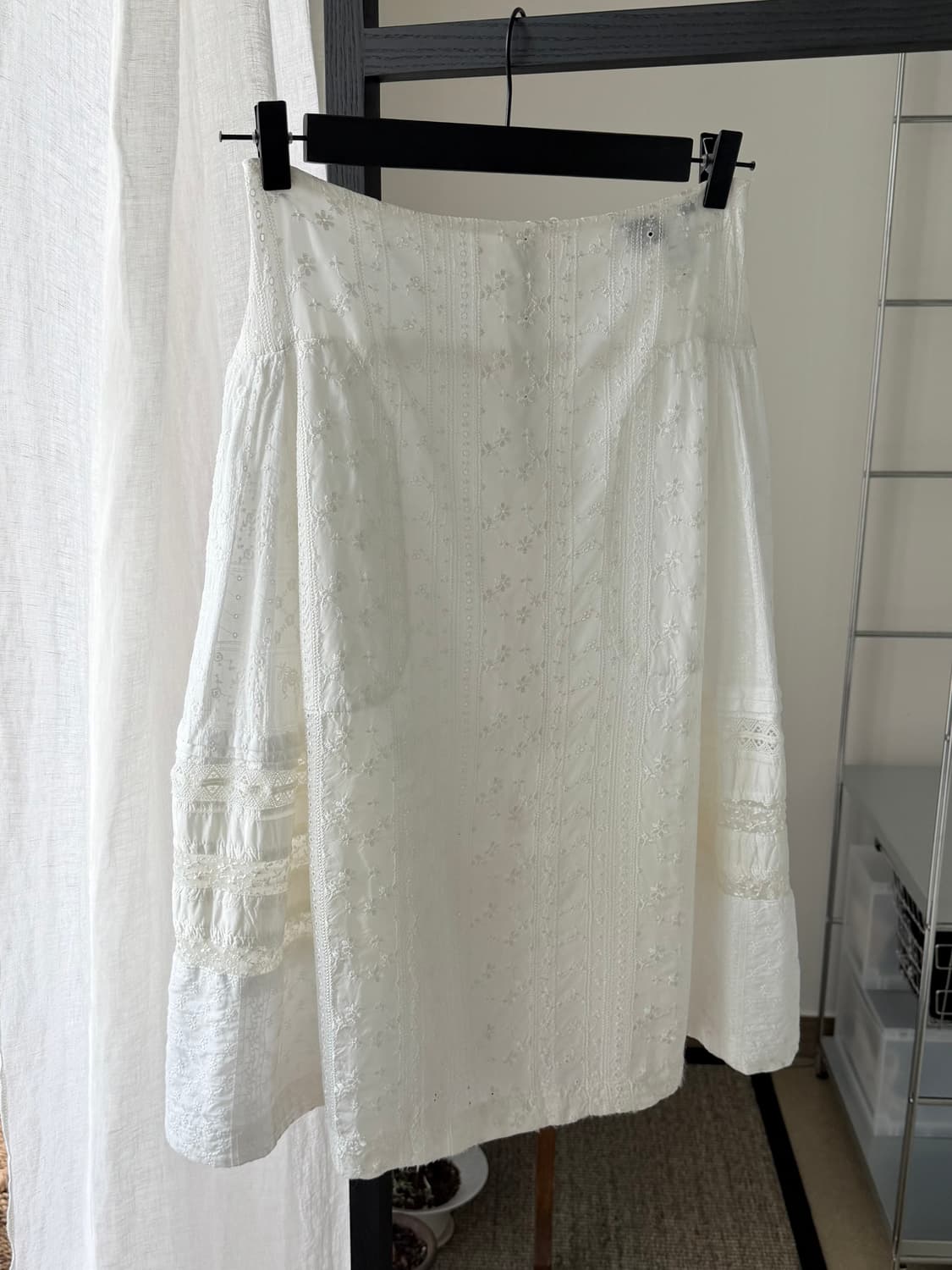 Comme des tricot broderie midi skirt 상품이미지3