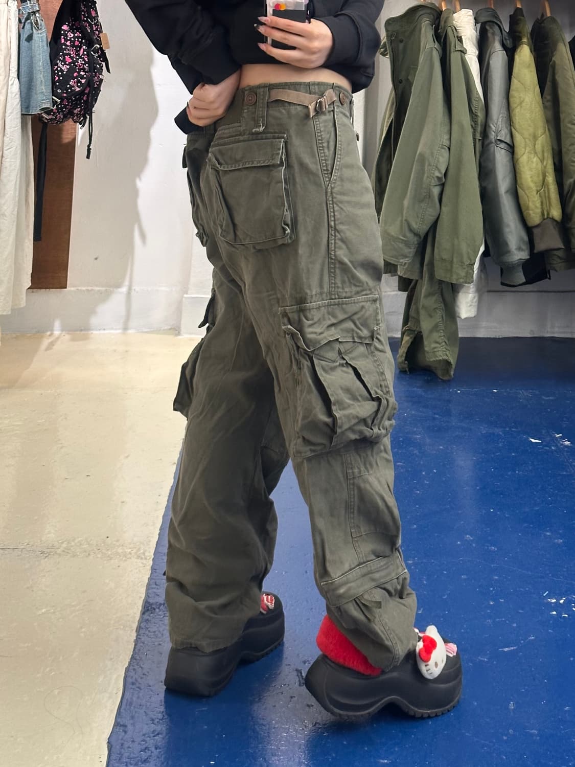 Adhams 카키 카고 팬츠 상품이미지2