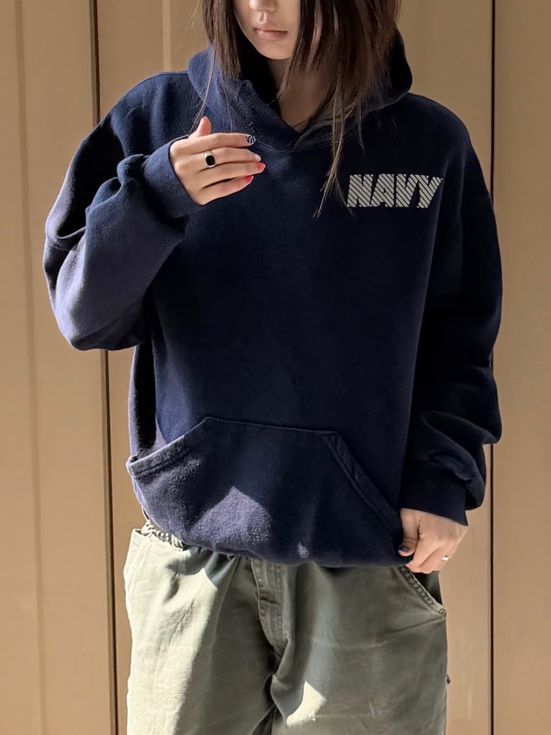 밀리터리 US NAVY 후드티 네이비 상품이미지1