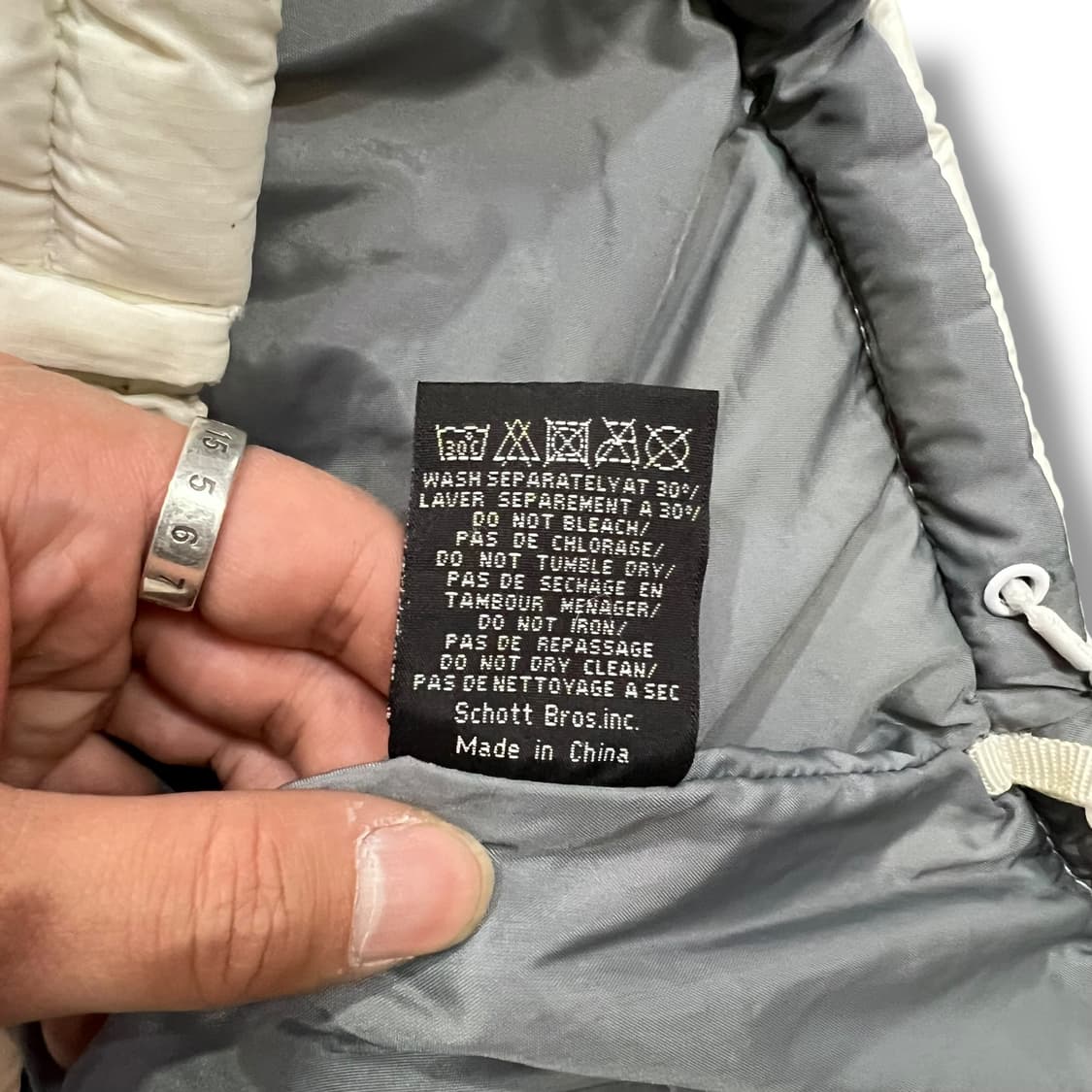  Schott 화이트 패디드 베스트 y14276 상품이미지10