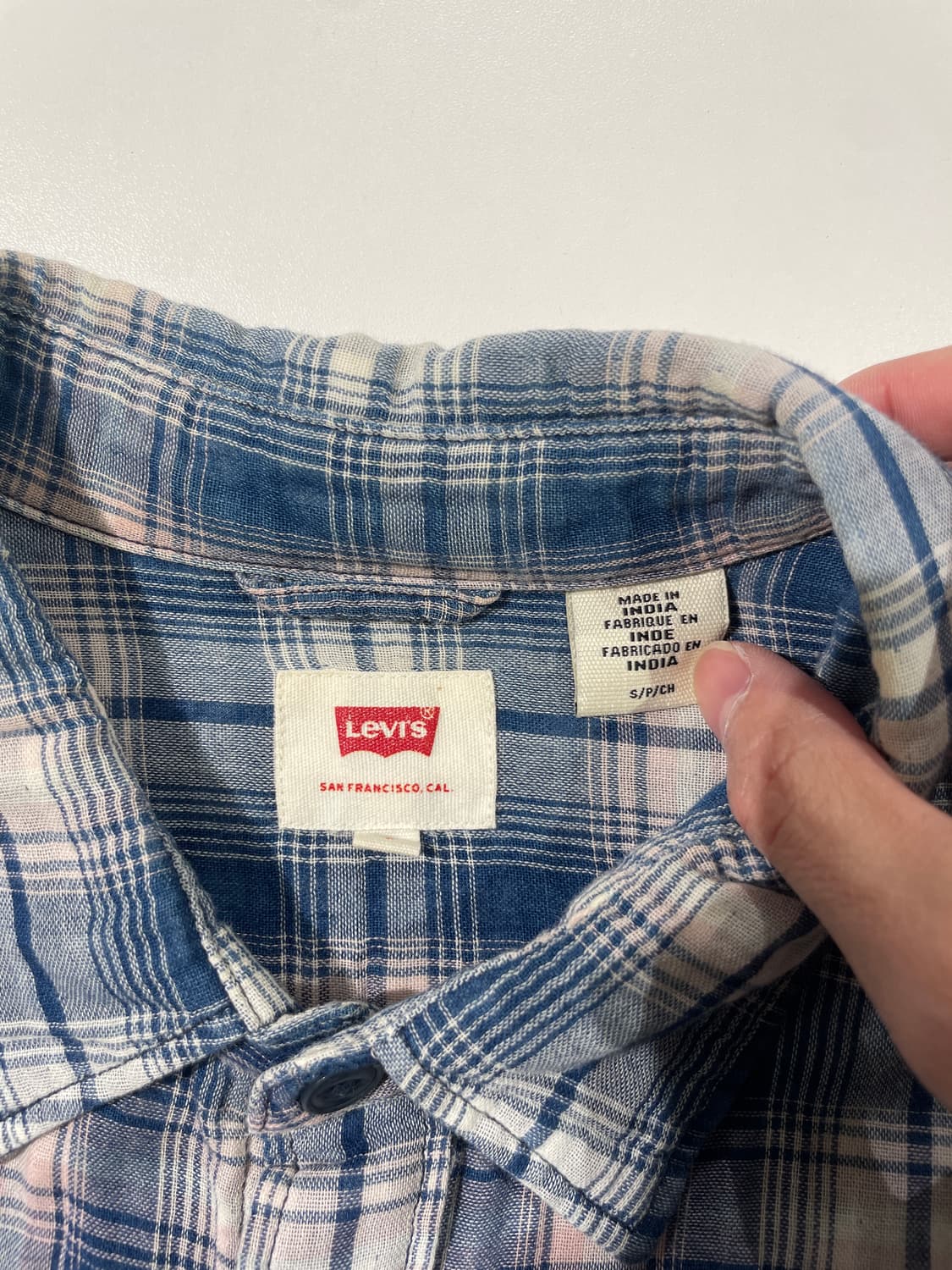 리바이스 레드탭 블루 트윈포켓 타탄체크 코튼 셔츠 상품이미지7