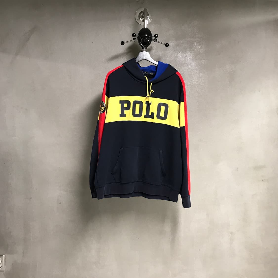폴로 랄프로렌 후드티 배색 XL 상품이미지1