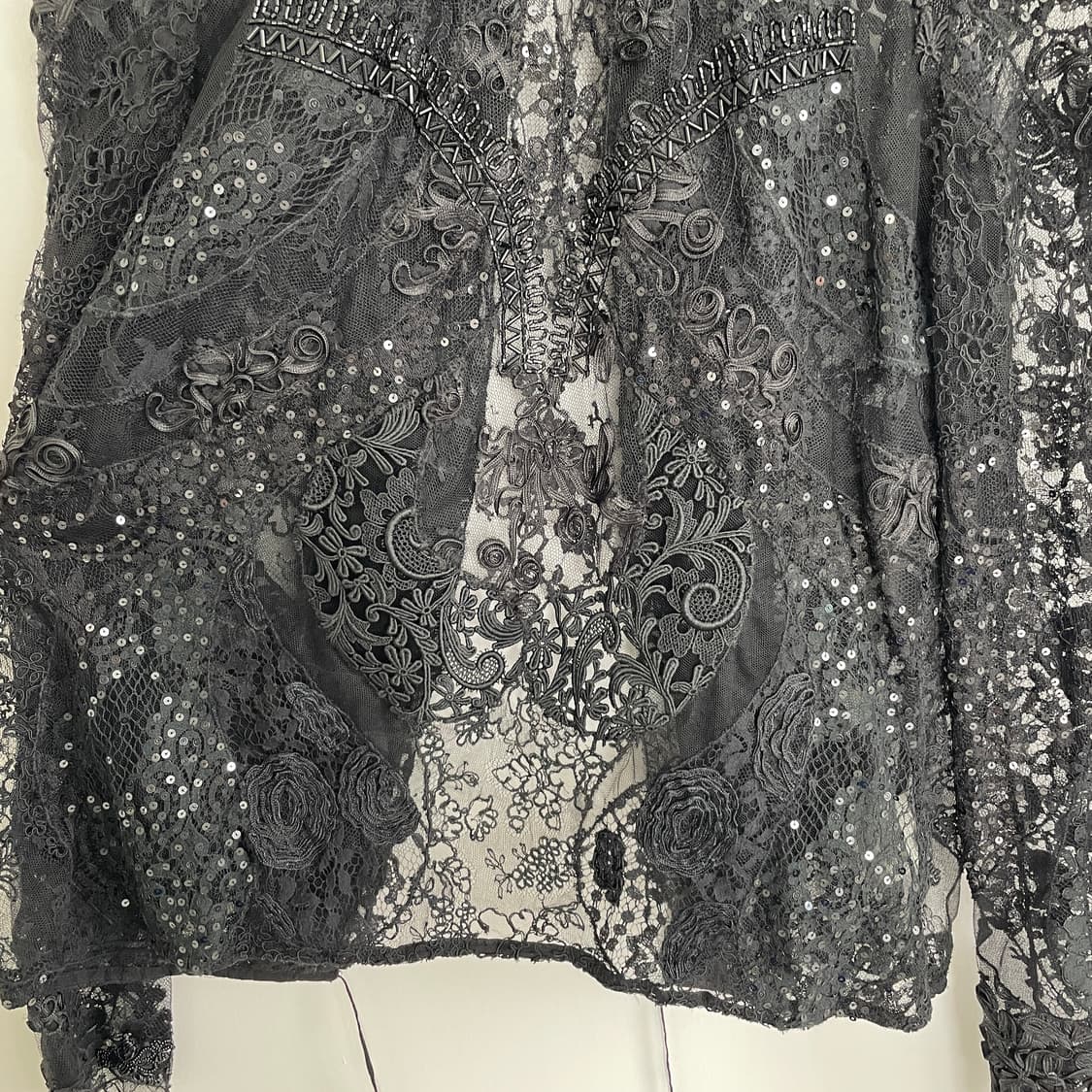 톰포드 시퀸 백 오픈 블라우스 상품이미지6