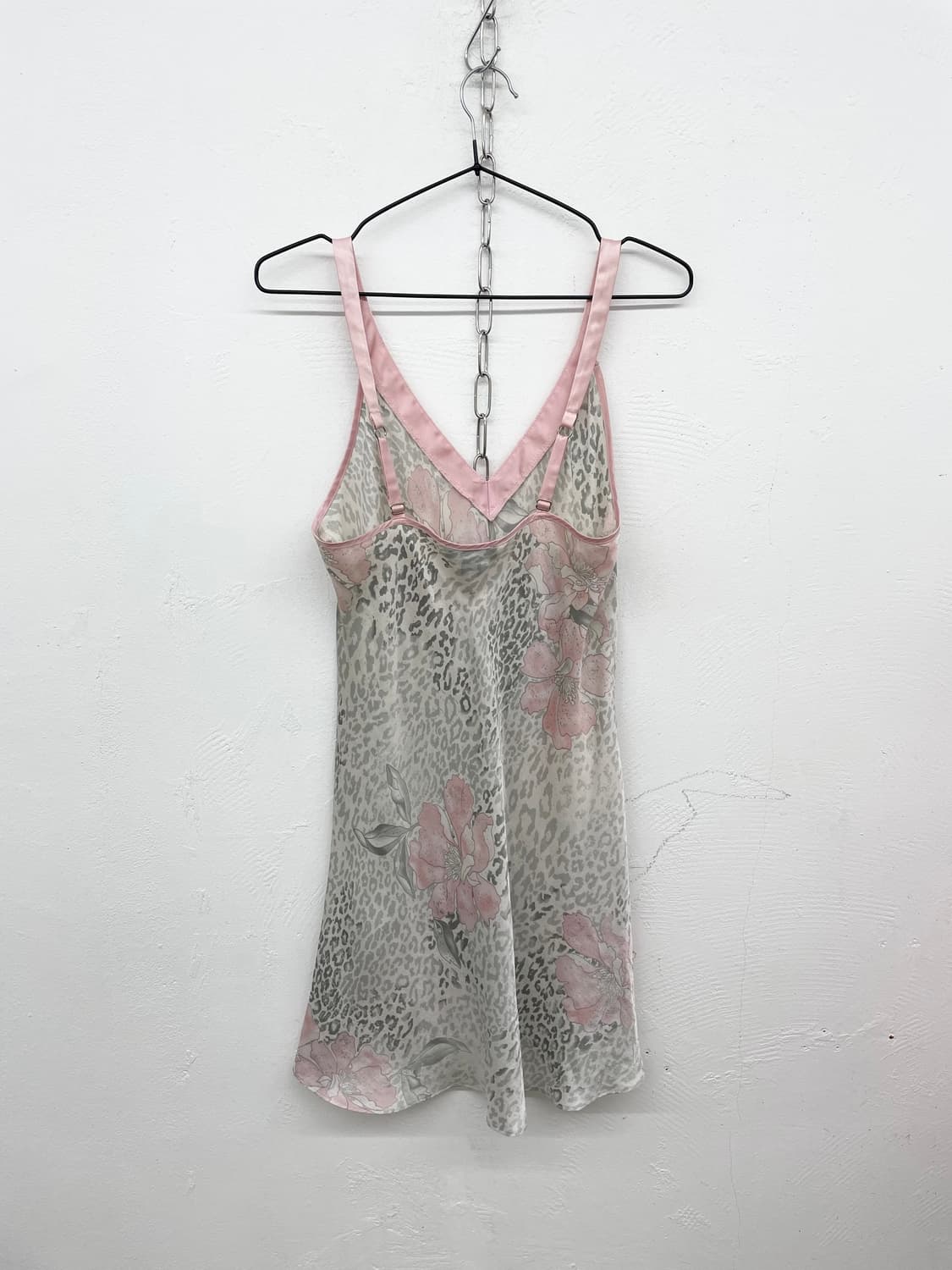 플로럴 갸루 호피 새틴 슬립 상품이미지6