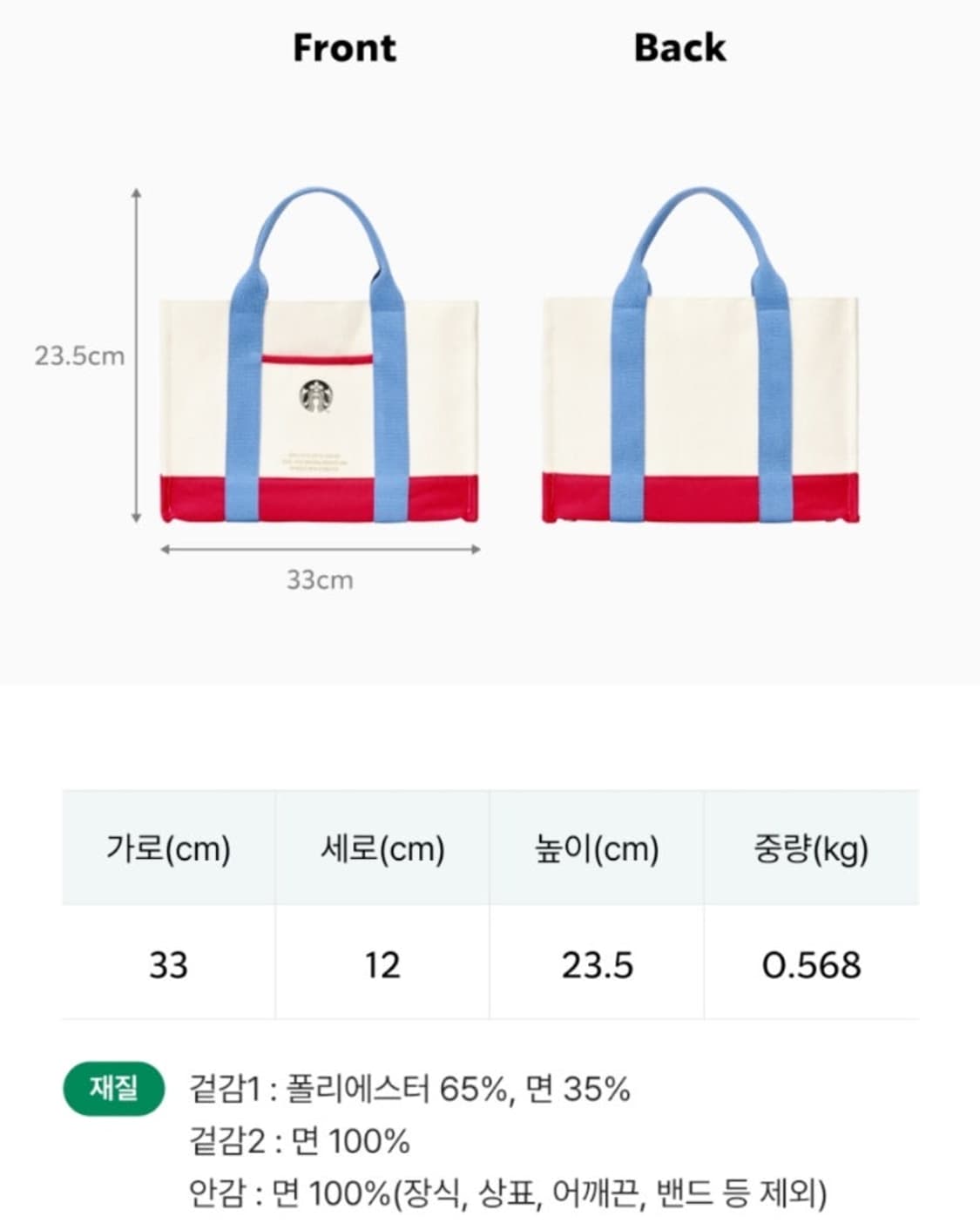스타벅스 조이풀 토트백 새상품 (크리스마스 에디션) 상품이미지2