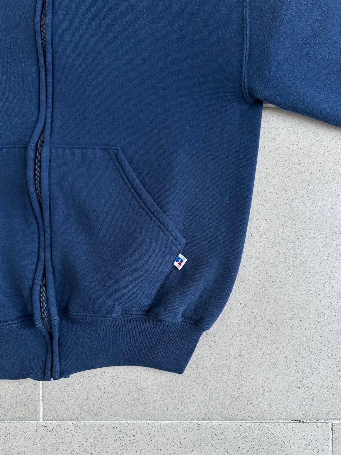 90s 빈티지 러셀 후드집업 네이비 M  상품이미지3