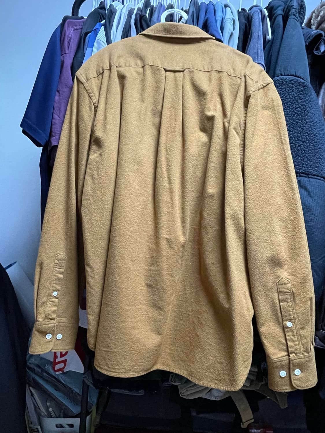 무인양품 버튼 다운 셔츠 (브라운 L) 상품이미지2