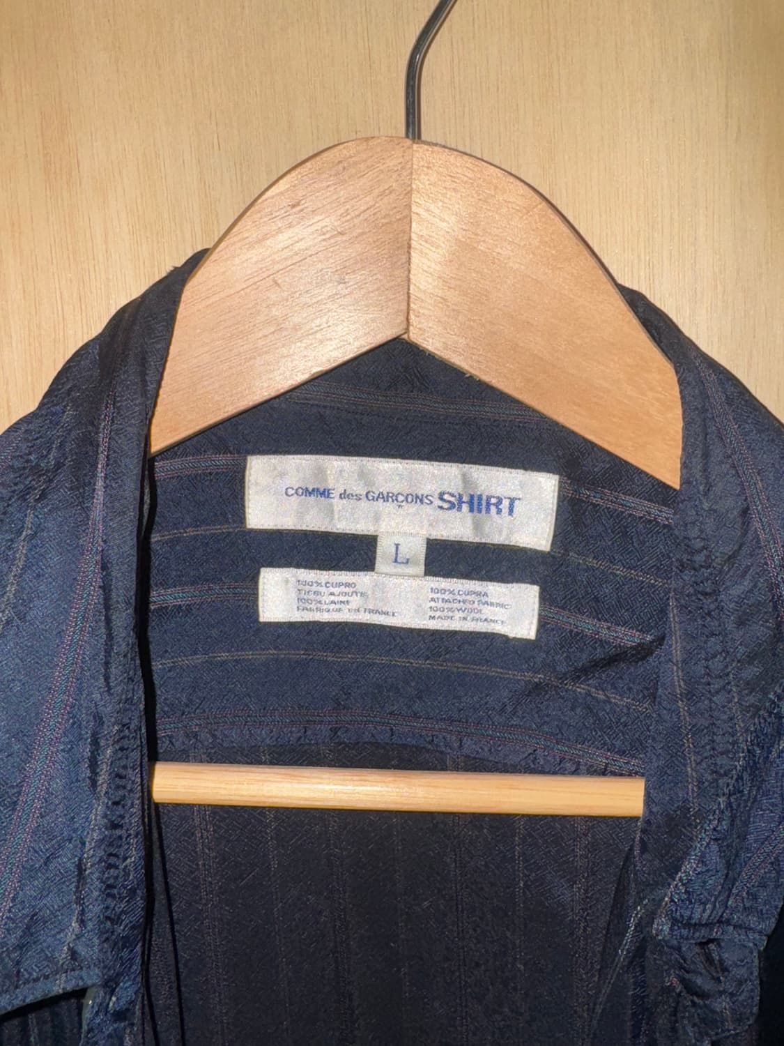 꼼데가르송 셔츠 큐프라 셔츠 L 상품이미지3