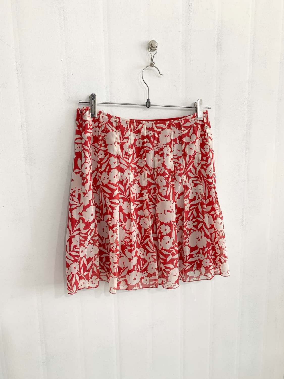 Red Oriental Flower Midi Skirt 상품이미지9