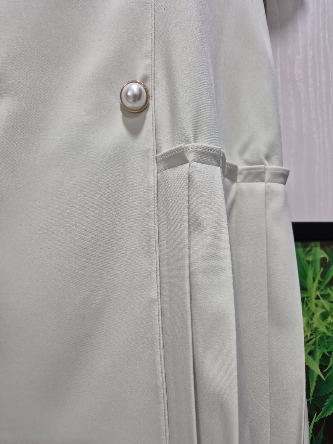 (세일)(새상품)마리끌레르 민트 더블버튼 플리츠 원피스 상품이미지6