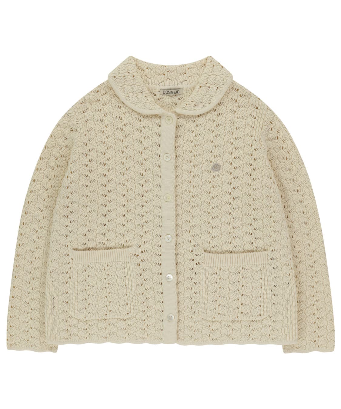 WAVE KNIT CARDIGAN IVORY 상품이미지1