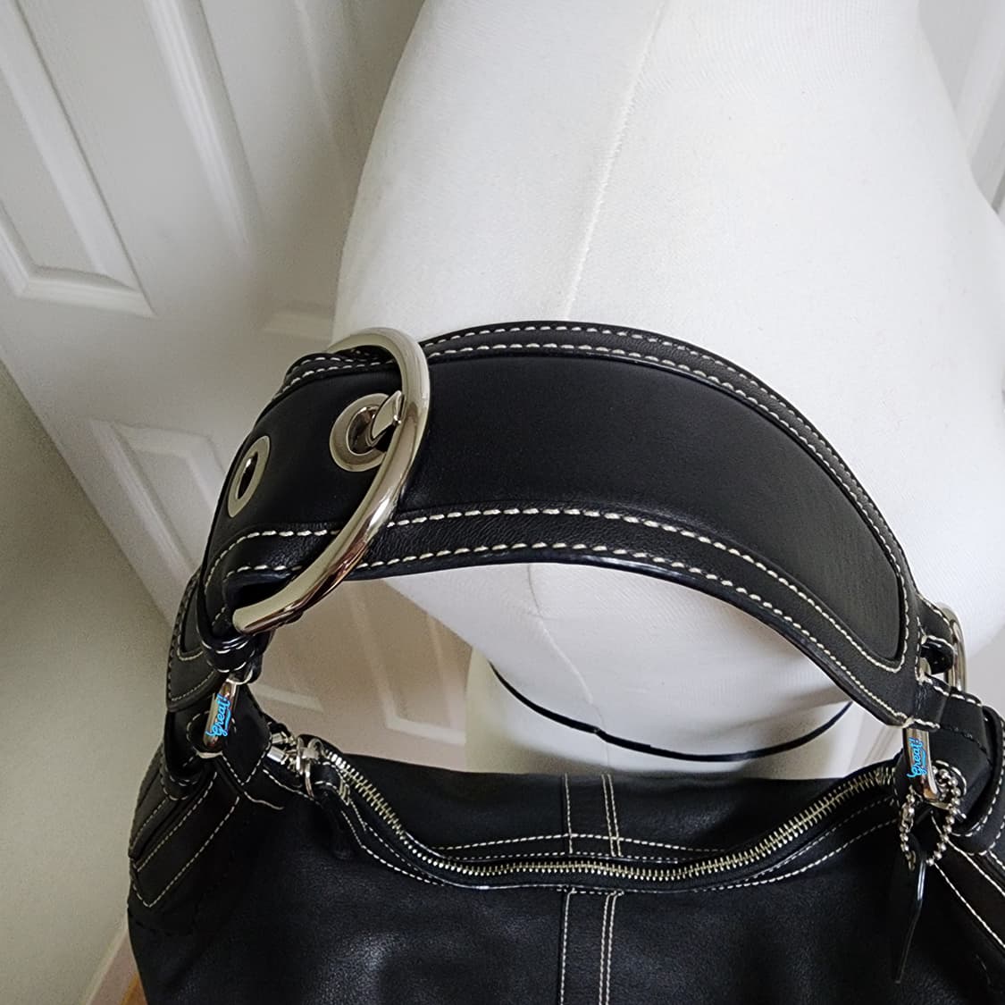 상태굿) 코치 블랙 레더 호보, 숄더백 상품이미지2