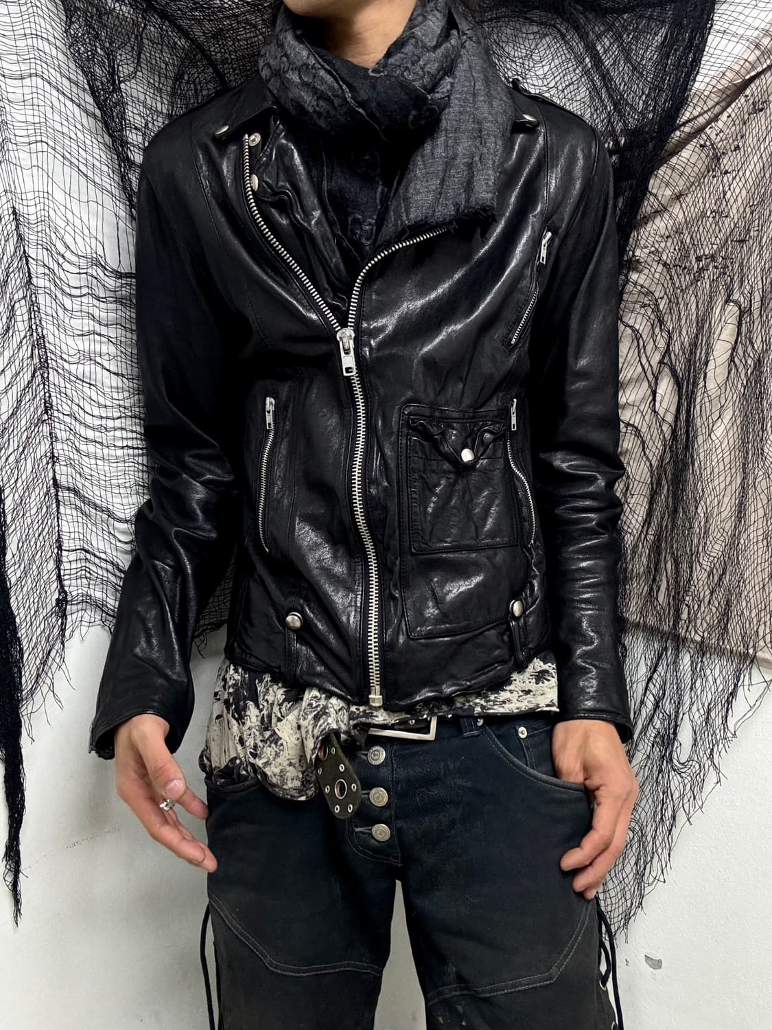 LambSkin Side Zip Jacket 상품이미지1