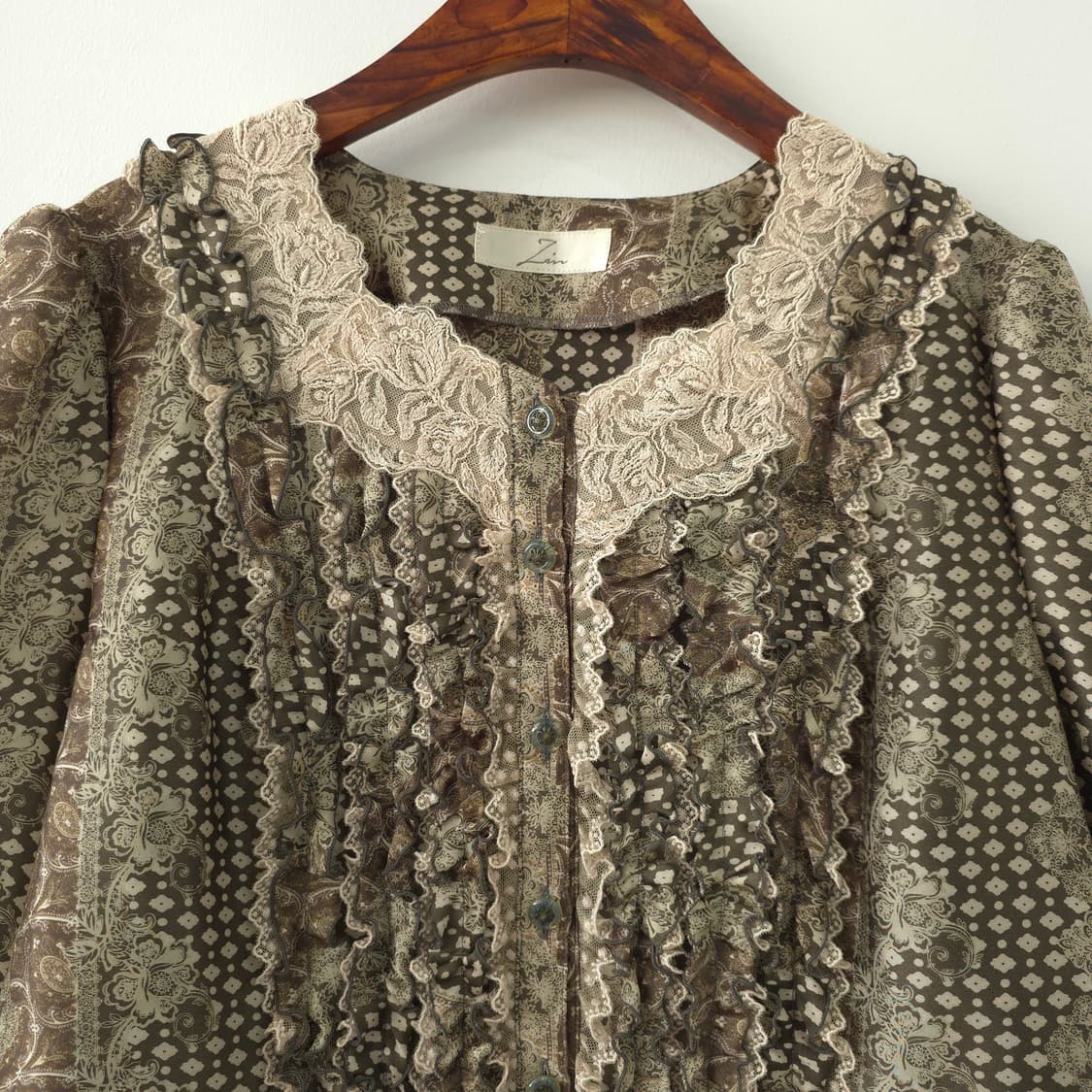 보헤미안 프릴 레이스 블라우스 상품이미지3