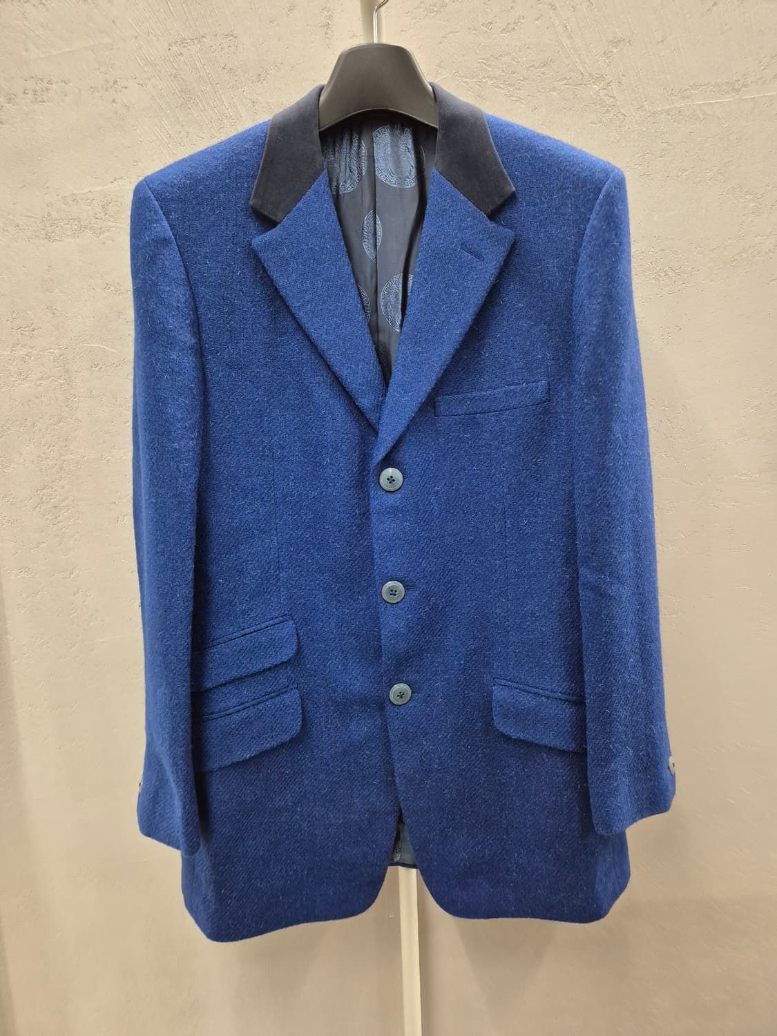 베르사체 로얄블루 울코트 상품이미지2