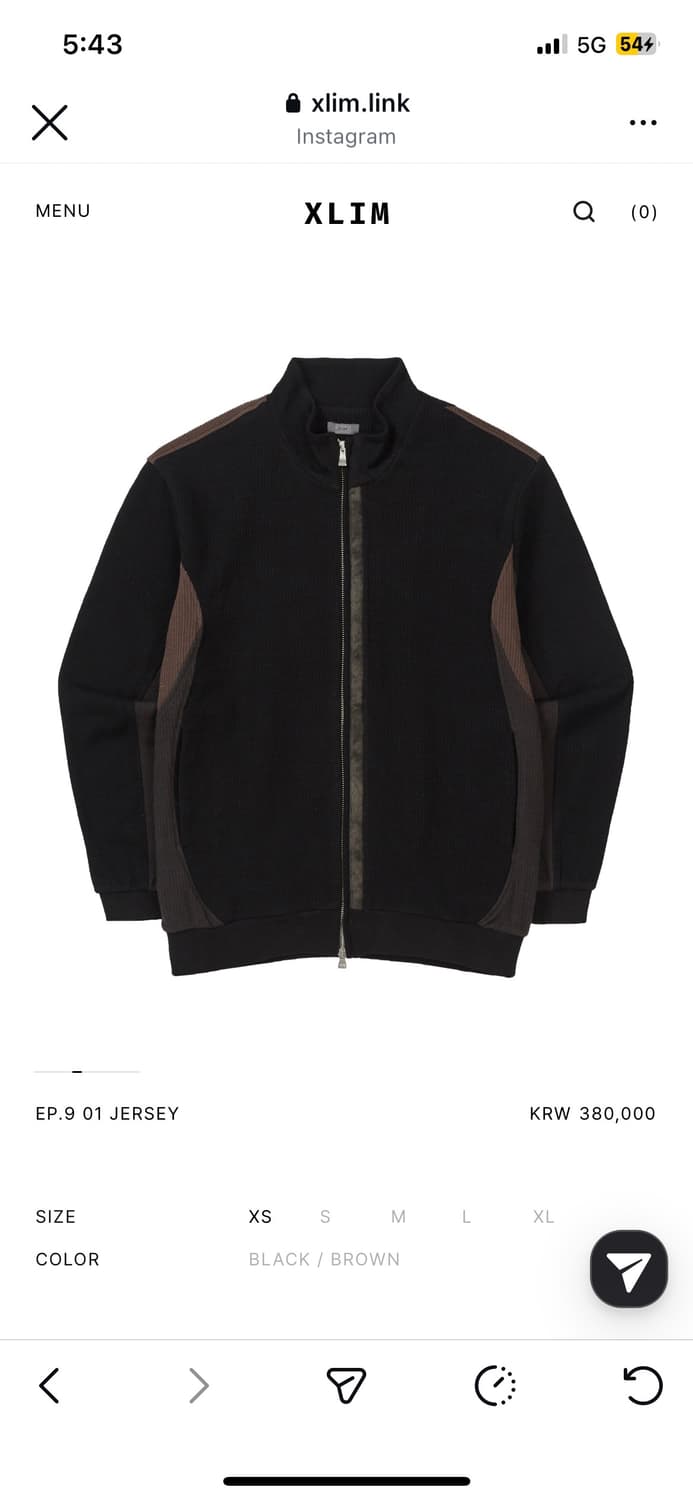 xlim ep.9 01jersey 엑슬림 져지 블랙 M사이즈 판매 상품이미지1