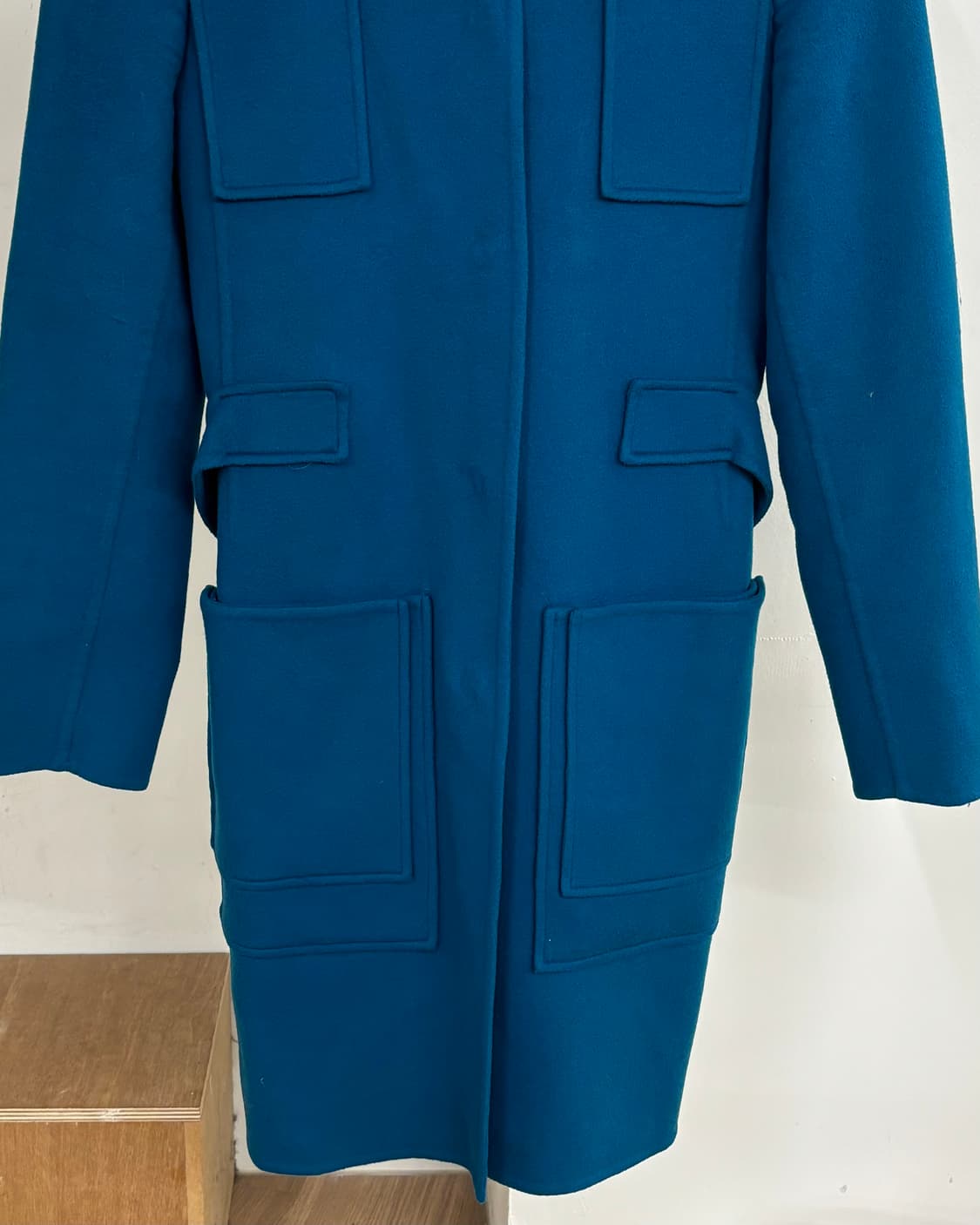 질 샌더 블루 울 캐시미어 혼방 코트 상품이미지5