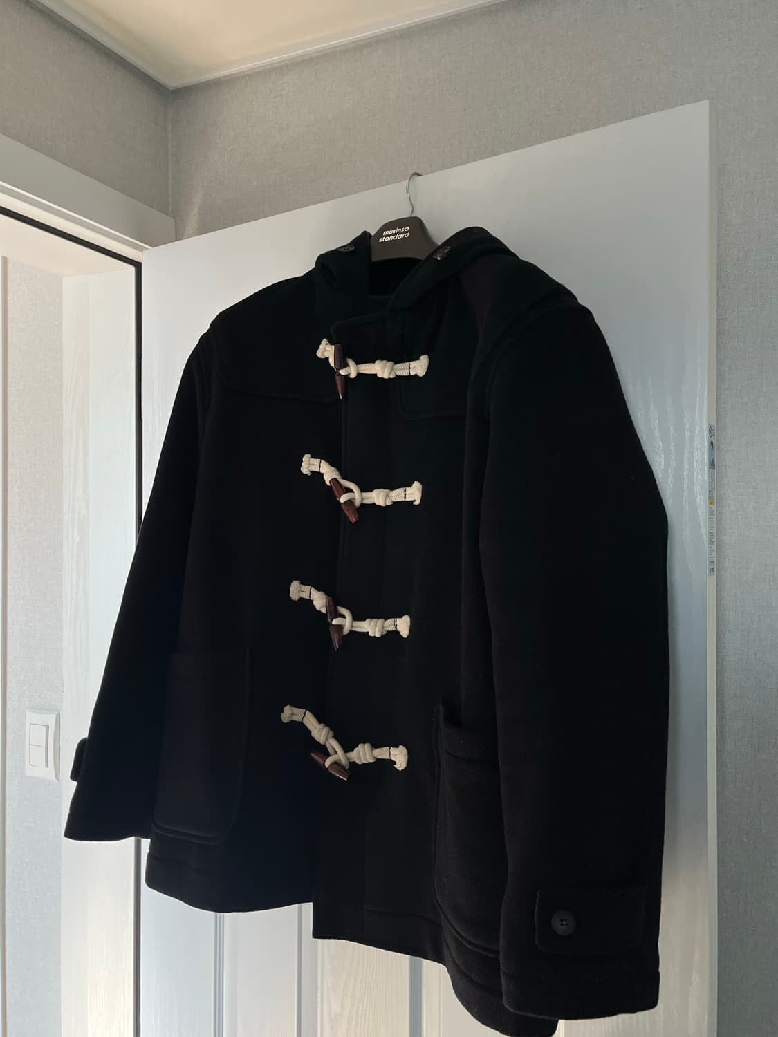 슬로우스윙 하프 캐시미어 더플 코트(다크 네이비) 상품이미지1