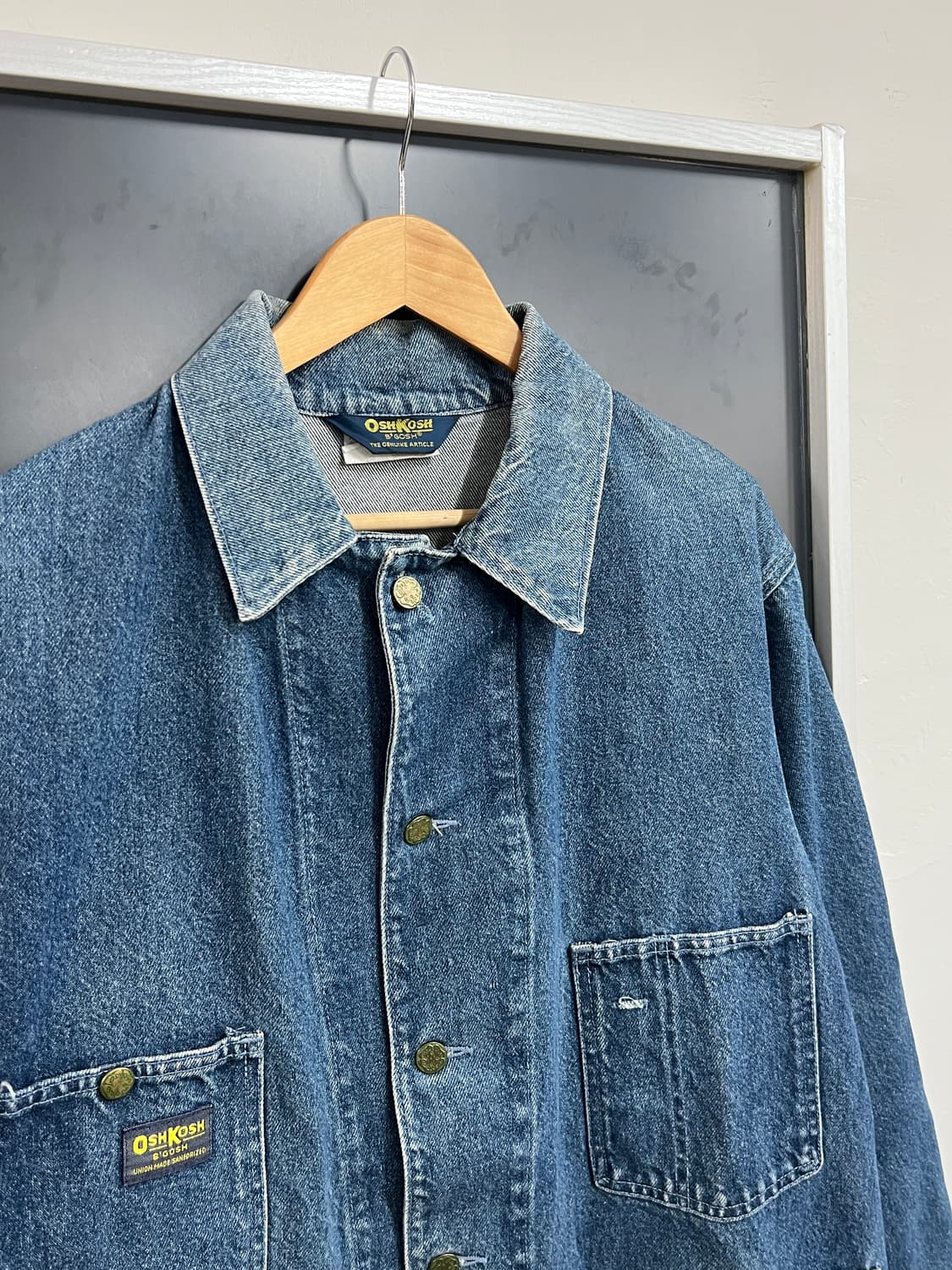 70s American Vintage 오시코시 데님 워크 초어 자켓 상품이미지2