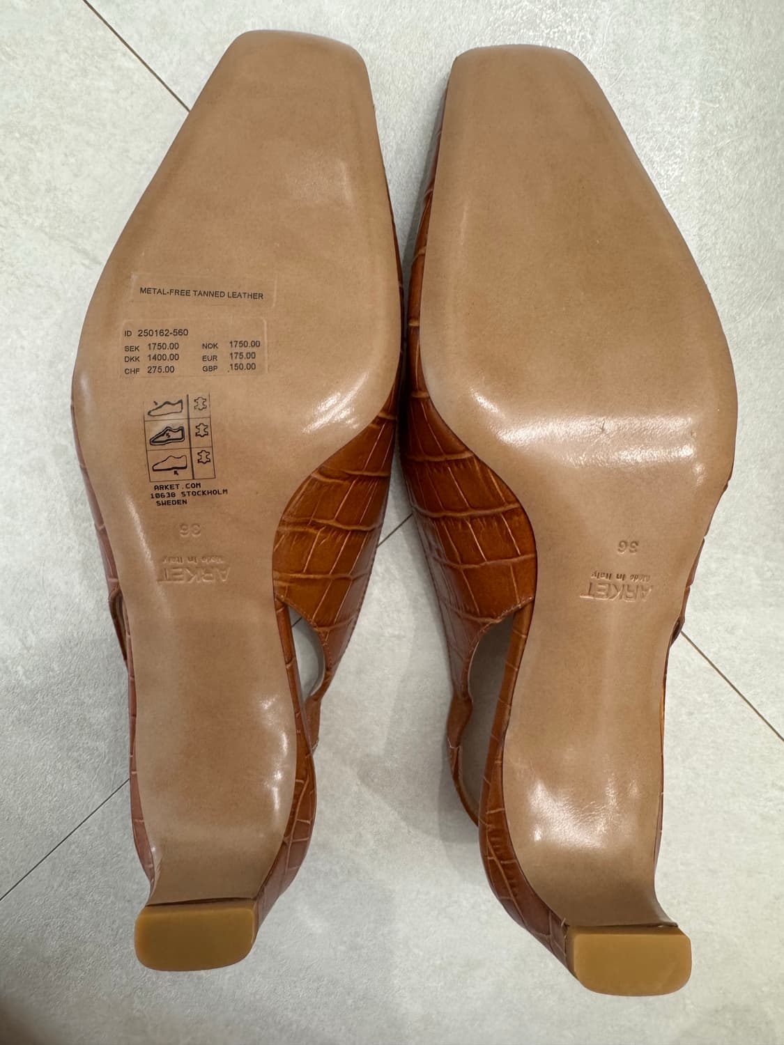 (새상품) 아르켓 스퀘어토 슬링백 신발 36사이즈 상품이미지6