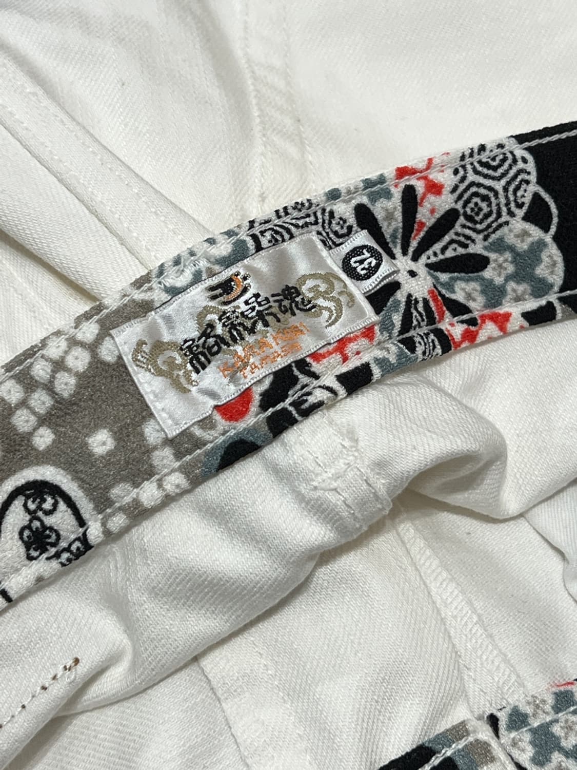 카라쿠리 타마시  Koi x Flower 자수 코튼 팬츠 상품이미지8