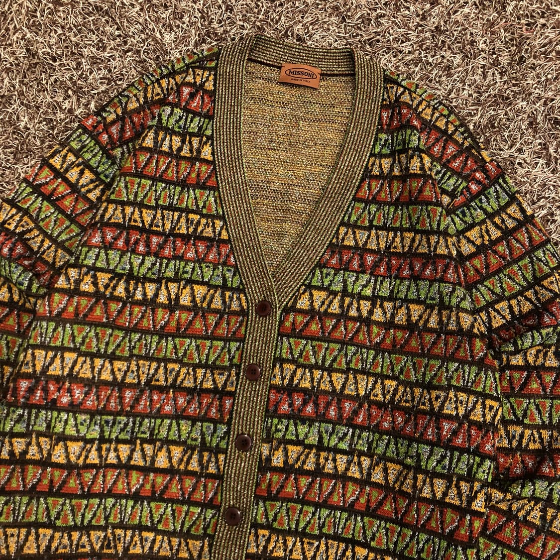 미쏘니 멀티컬러 패턴 가디건 상품이미지2