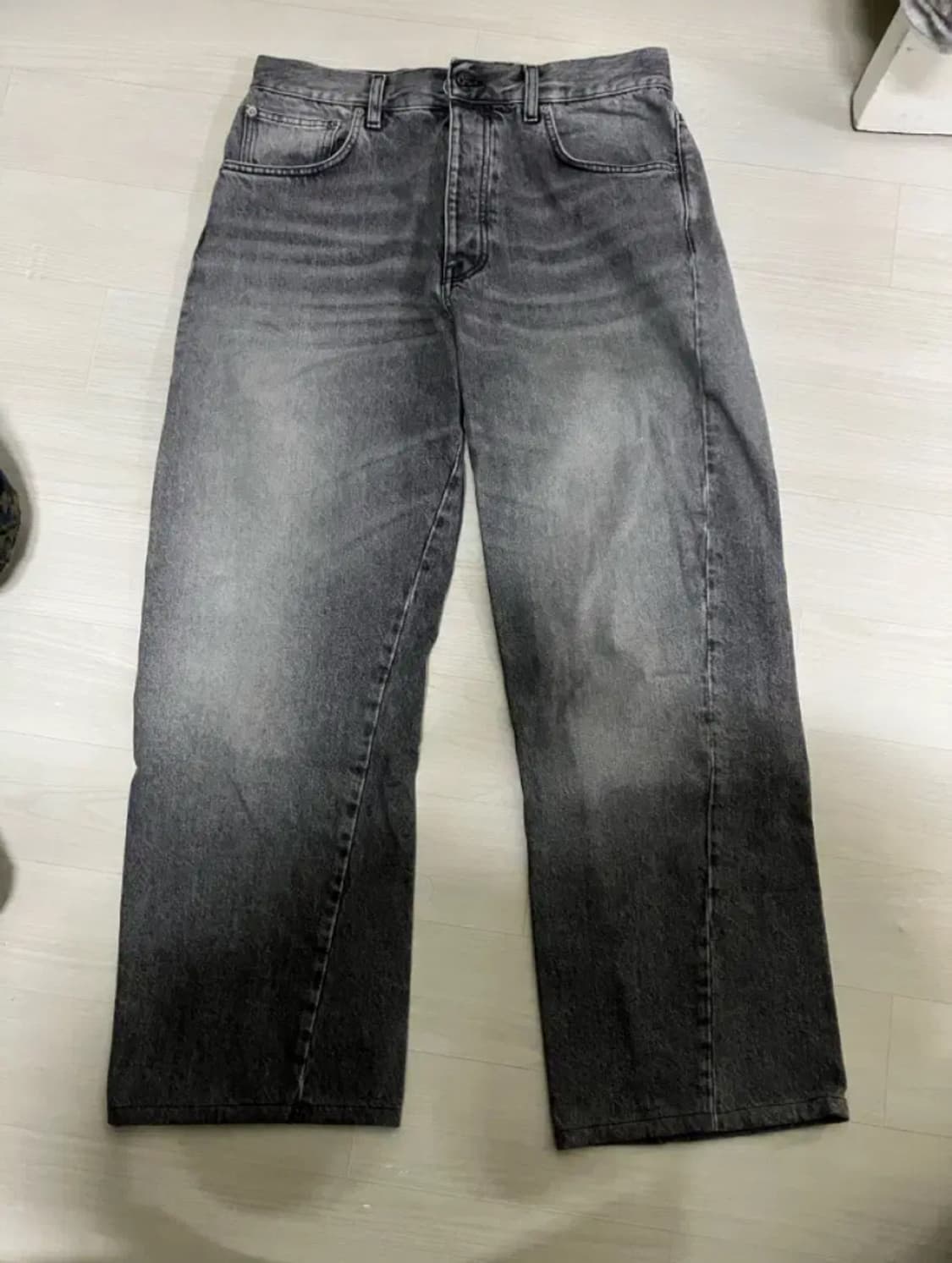 선플라워 와이드 트위스트 데님팬츠 상품이미지2