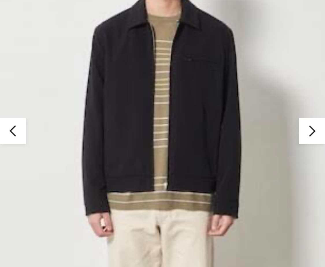 S) 에잇세컨즈 블랙 카라 집업 블루종 상품이미지2