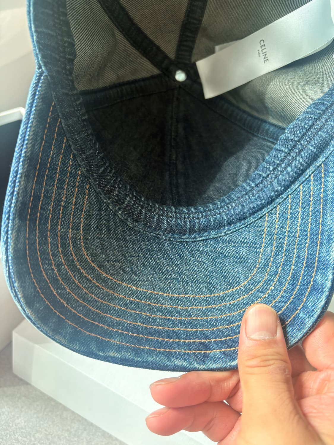 셀린느 데님 볼캡 라지 대두 롯데 백화점구입 상품이미지4