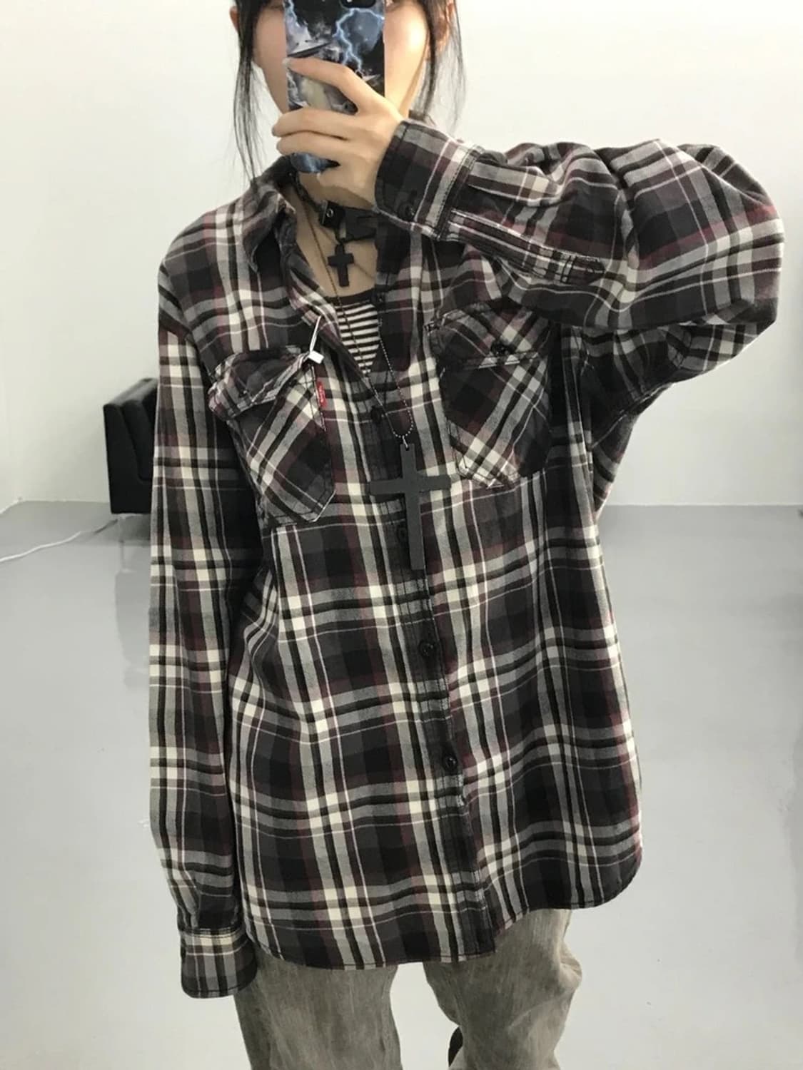 리바이스 레드탭 체크셔츠 상품이미지1