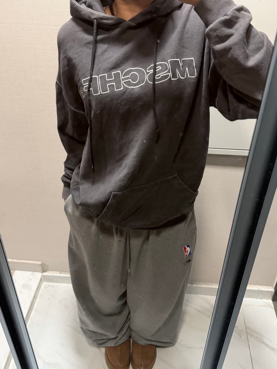 미스치프 그레이 후드티 m 상품이미지1