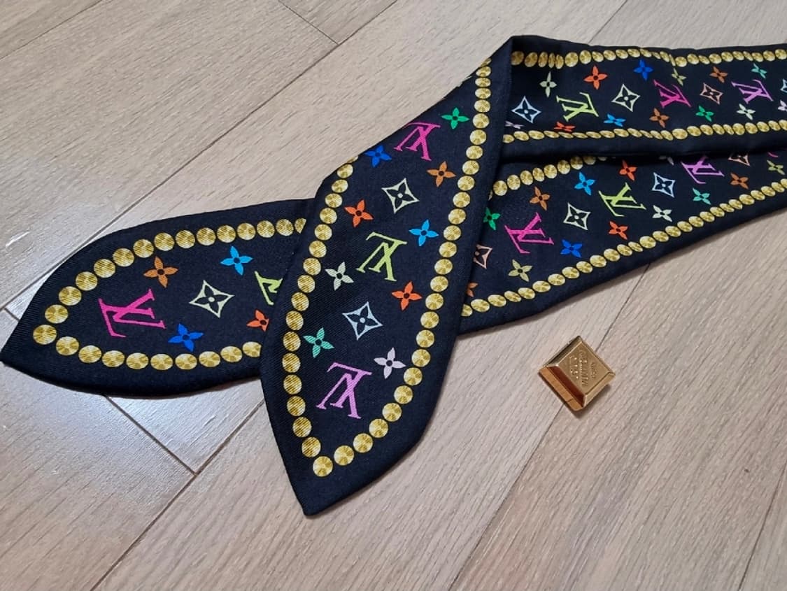 루이비통 멀티블랙 방도 멀티반다나 스카프 & 스카프링 세트 상품이미지1