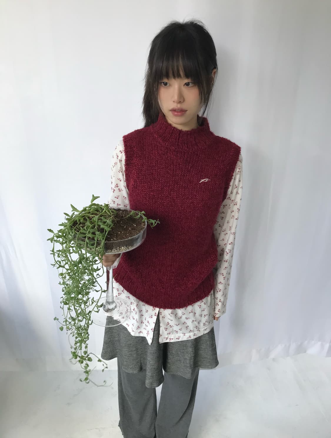 레드 니트 베스트 상품이미지3