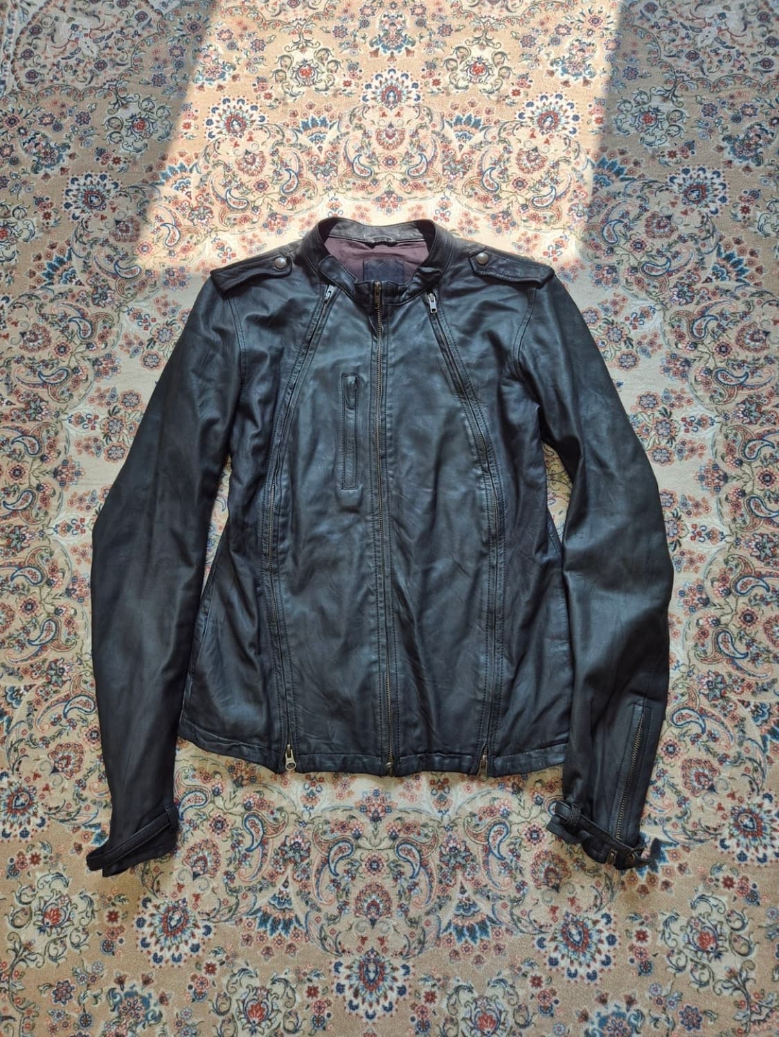 Domenico+savio 양 가죽 라이더 재킷 상품이미지1