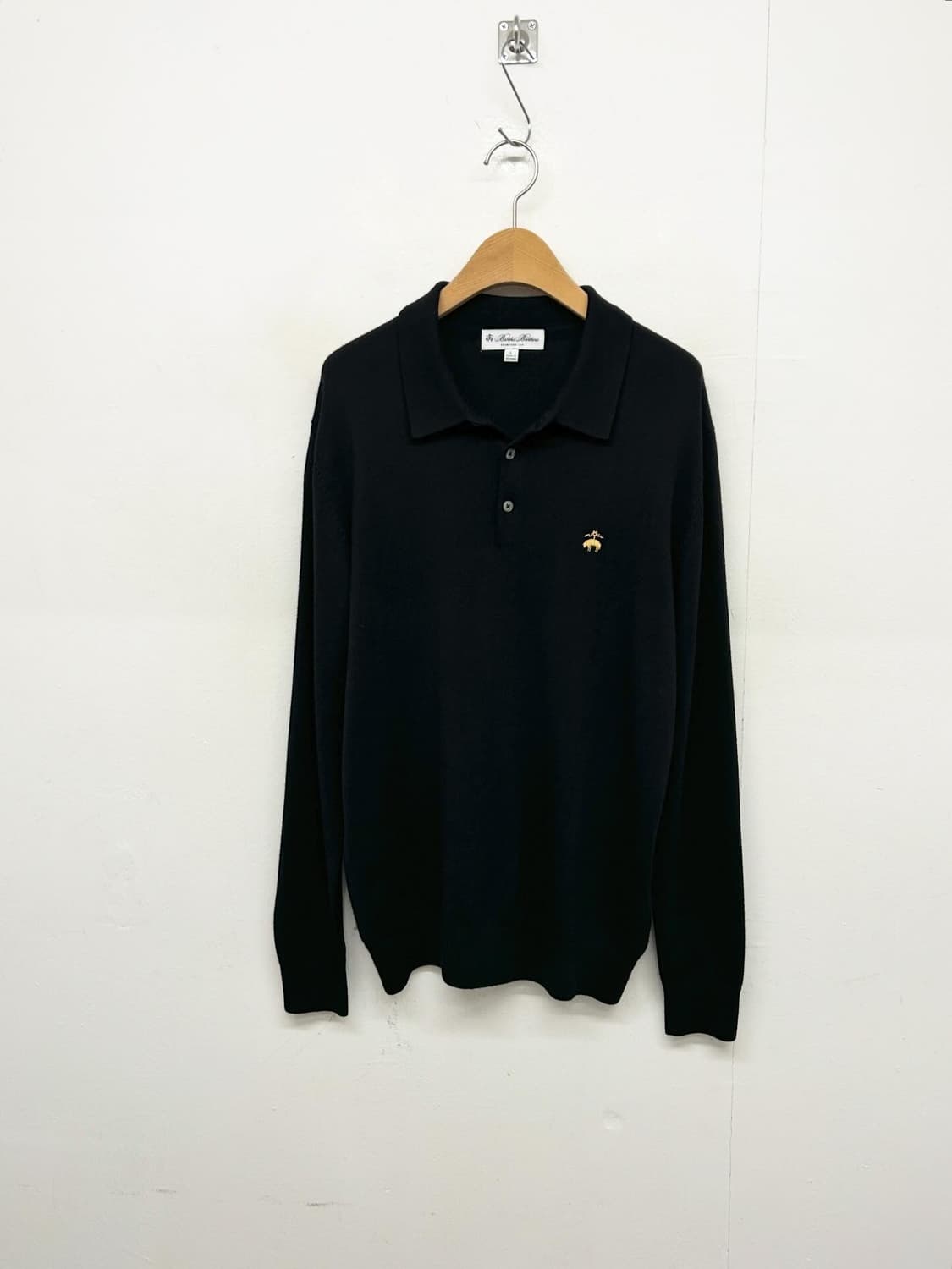 브룩스브라더스 블랙 니트 폴로티 긴팔 상품이미지1