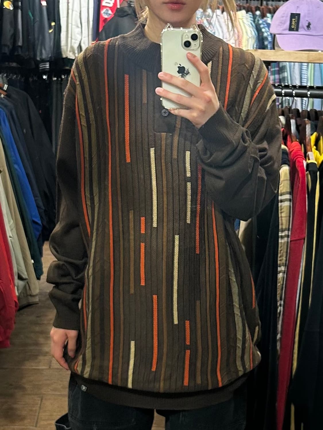 [HI] 스테이시애덤스 니트 브라운 상품이미지1