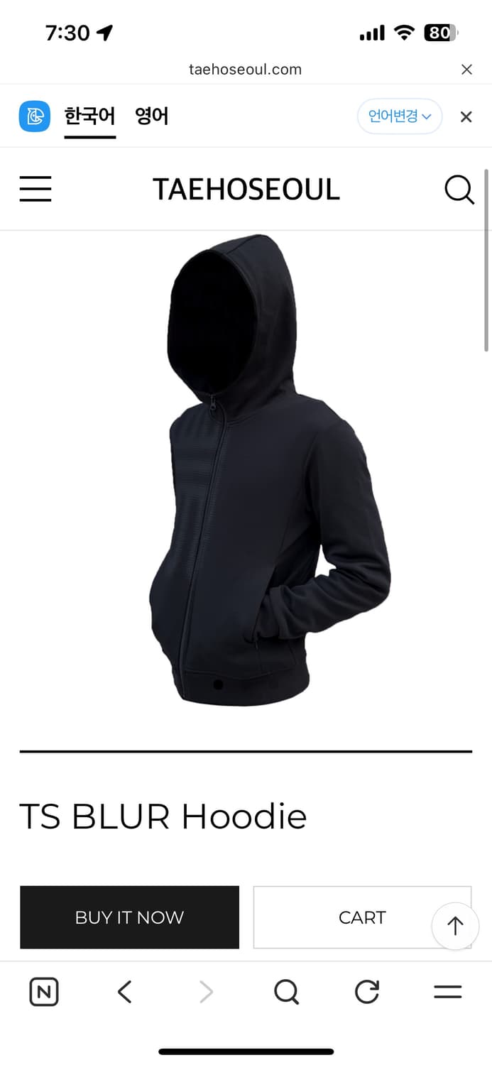 태호서울 TS BLUR Hoodie M사이즈 구합니다 상품이미지1