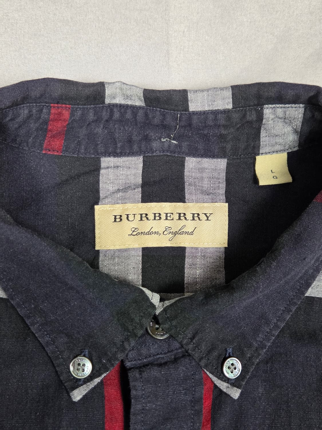 (새상품) [버버리] 메가 체크 린넨 코튼 반팔 셔츠 | S00078 상품이미지3