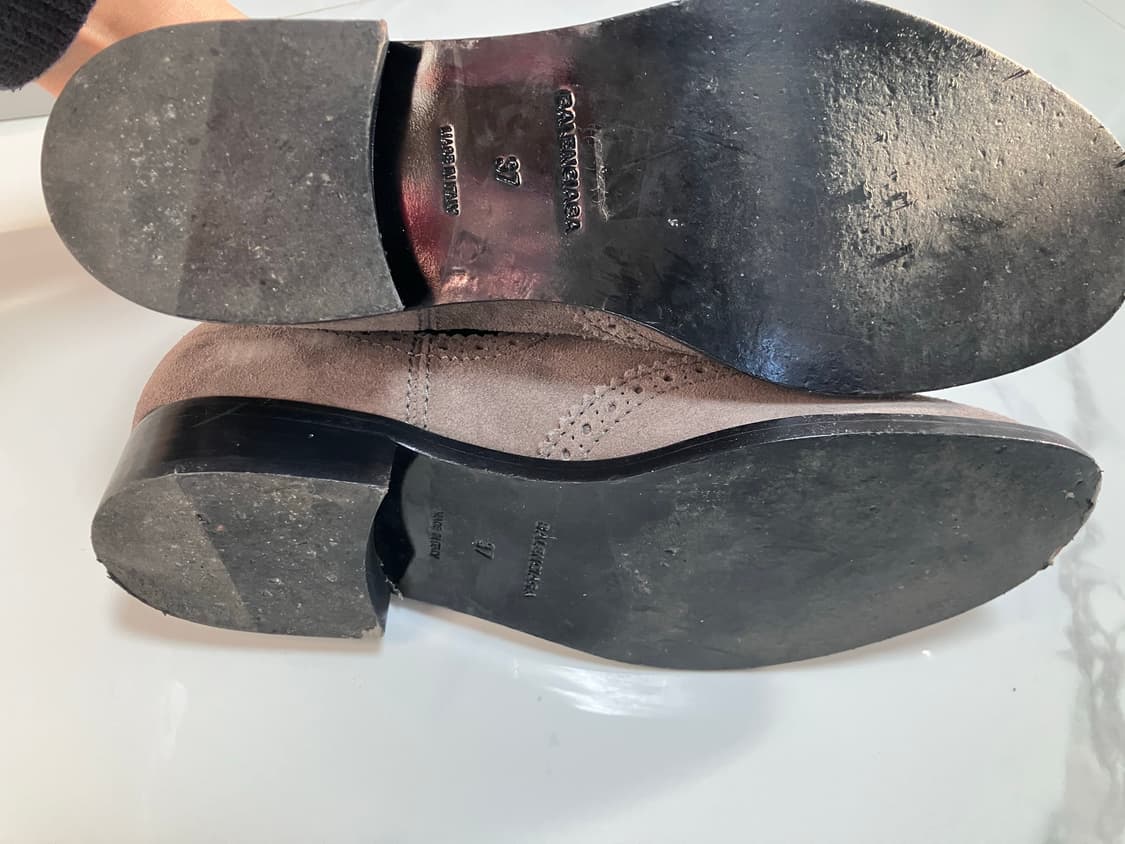 발렌시아가 모터 커버징 첼시 브로그 스웨이드 부츠 37 상품이미지6