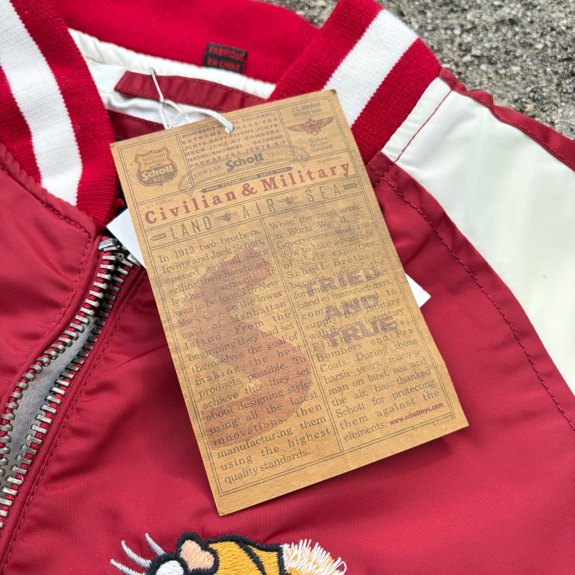 쇼트 Schott 오리지널 빈티지 스카쟌 L 상품이미지9