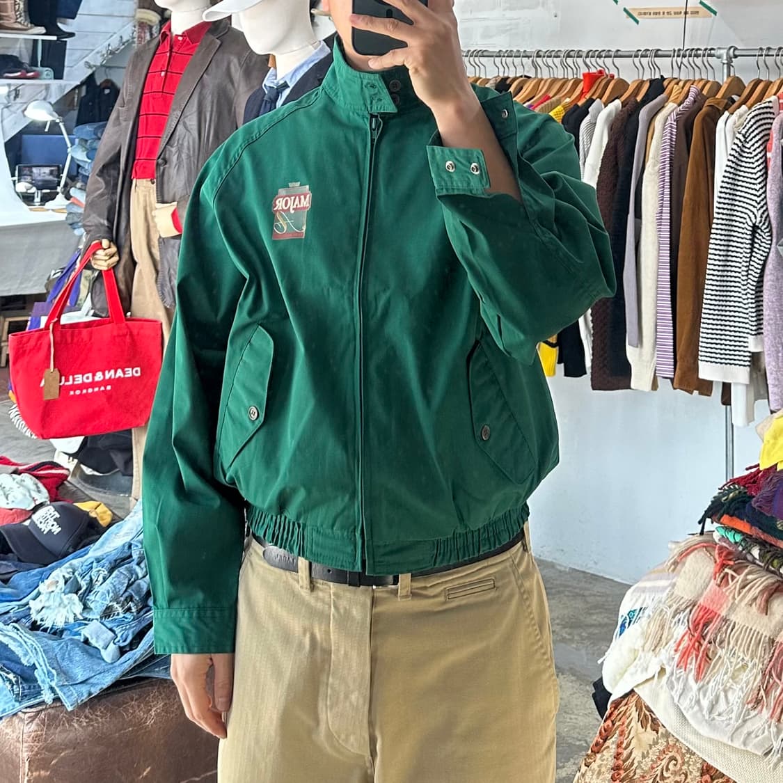 (착용컷) MAJOR 프린팅 헤링턴 자켓 (남성용 98) 상품이미지3