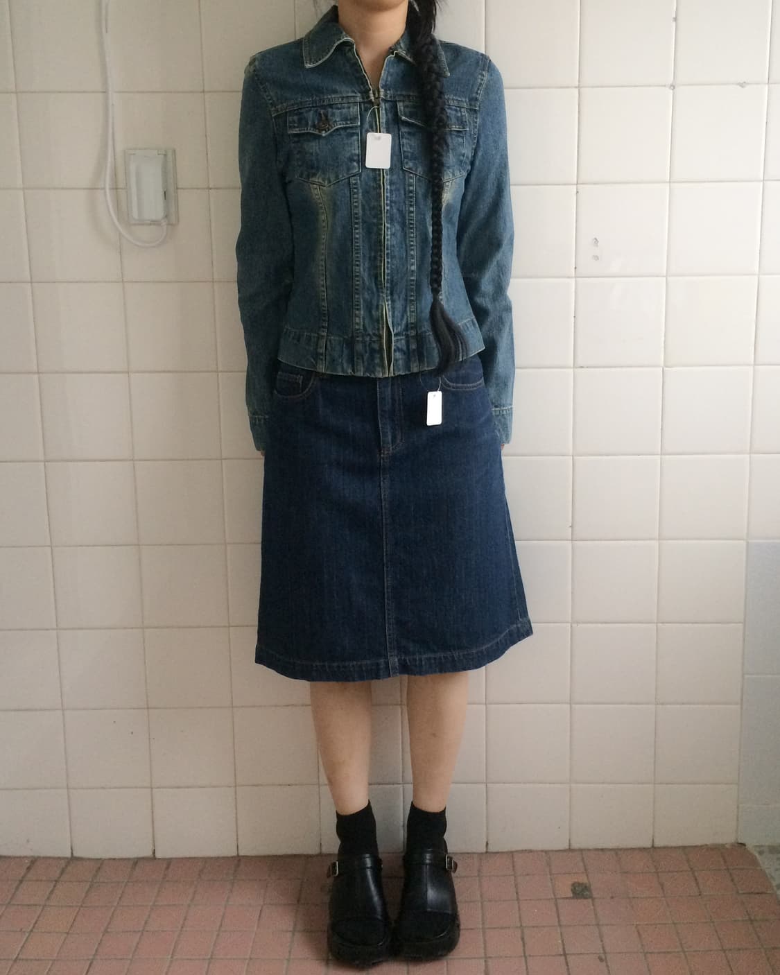 Ghost of Harlem denim zip up jacket 상품이미지1