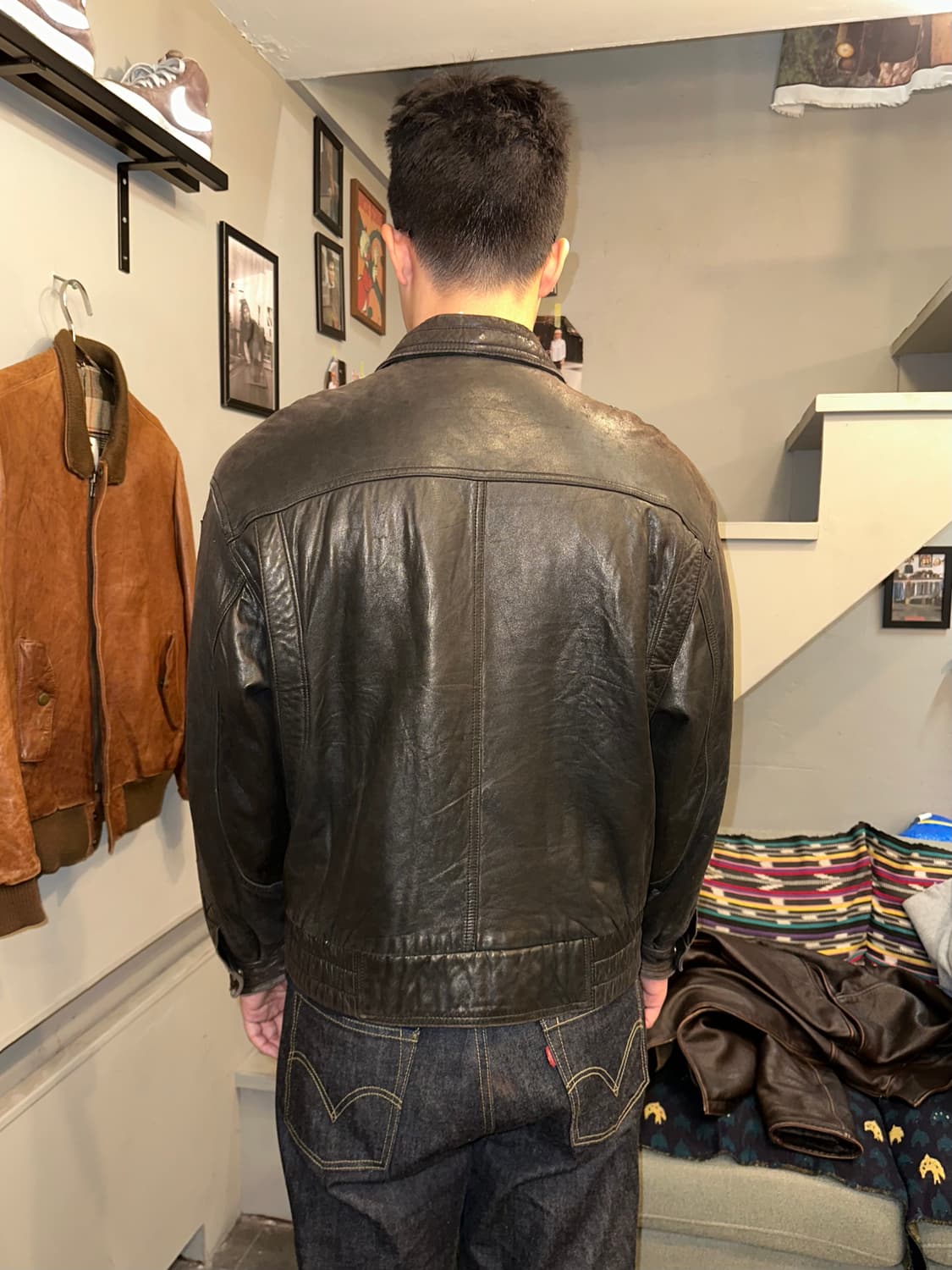 90’s Japanese lambskin leather bomber 상품이미지9