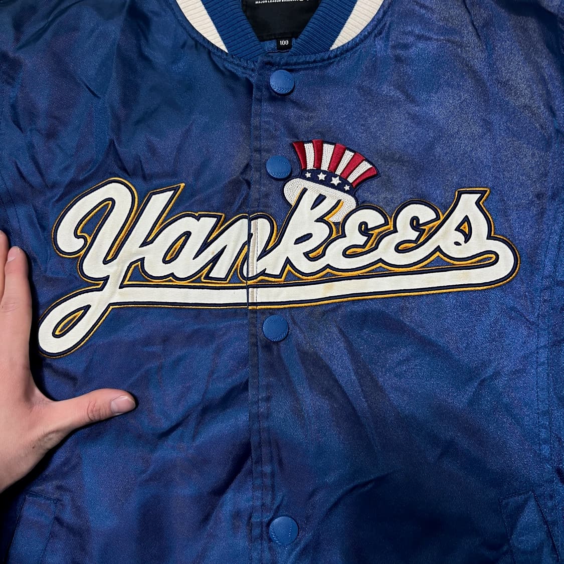 MLB 엠엘비 뉴욕양키스 바시티 스타디움자켓 L/100  상품이미지4