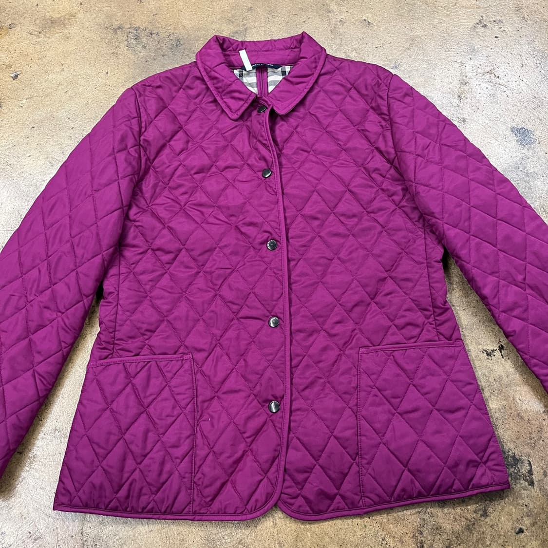 [정품] 버버리 퍼플 퀼팅 자켓 b19 상품이미지3