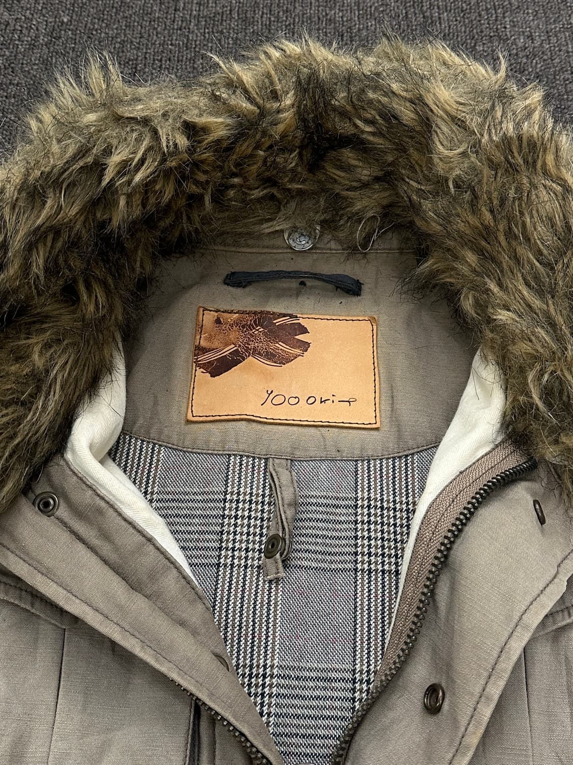 38)Japanese vintage 여성 퍼 후드 야상 자켓 상품이미지5