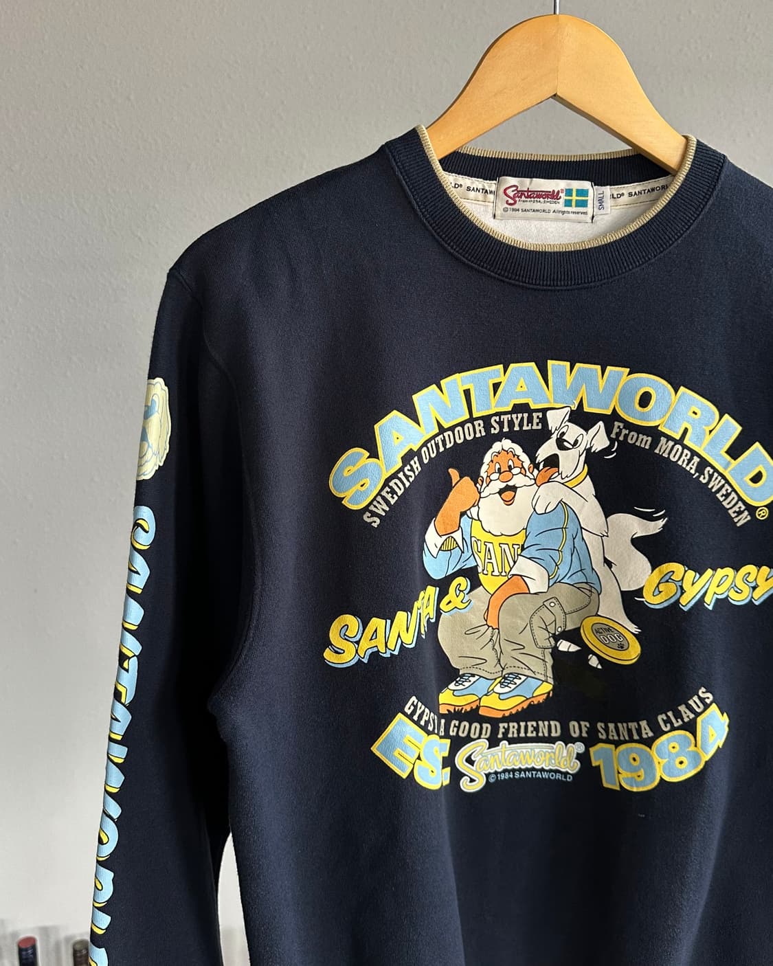 [S]산타월드 프린팅 맨투맨 네이비 상품이미지2