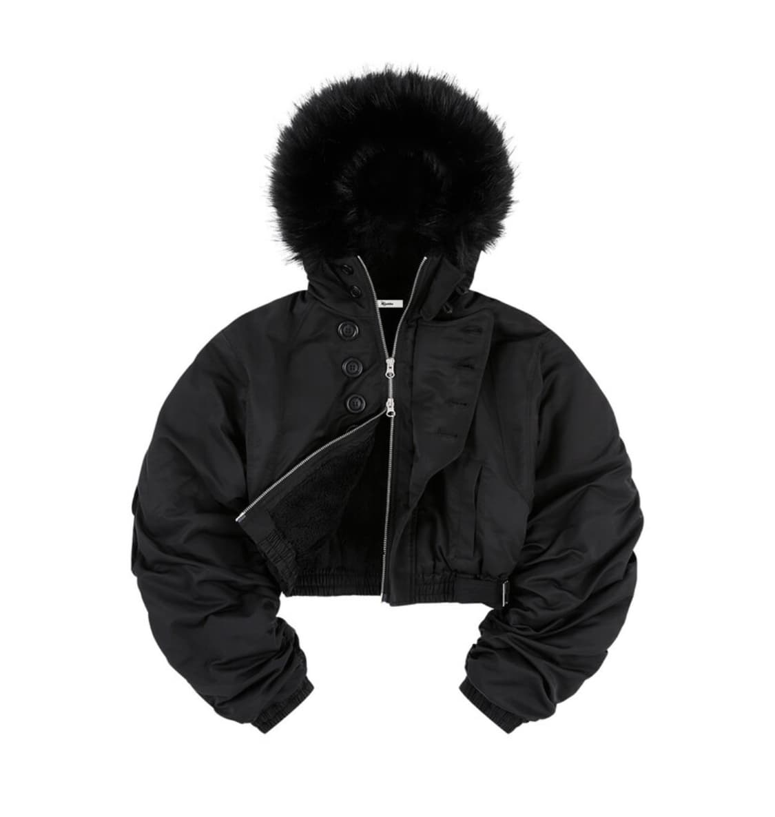 Kashiko Hooded Crop Bomber 카시코 상품이미지1